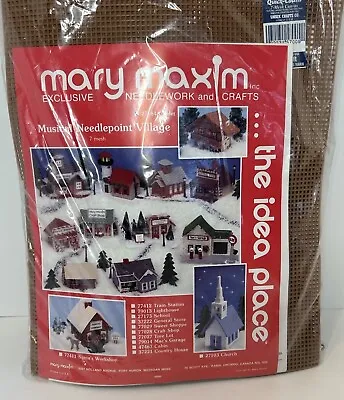 Mary Maxim Musical Needlepoint Village Christmas Chalet 27184 • $14.99