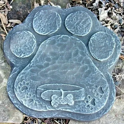 Dog Paw Print Plaque Mold 10  X 9.5  X 3/4  Plaster Concrete Casting Mould • $3.25