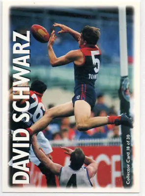 1996 AFL OPTUS VISION PRO SQUAD CARD - 18 David SCHWARZ (MELBOURNE) • $8.50