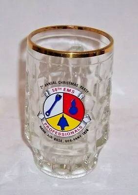 VINTAGE Beer MUG 50th EMS Hahn Air Base Germany ANNUAL CHRISTMAS PARTY 1978  • $89.99