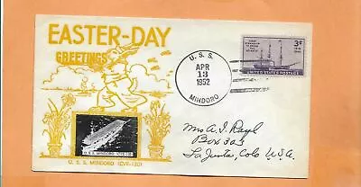 U.s.s. Mindoro Easter Day Apr 131952  Crosby  Naval Cover • $3