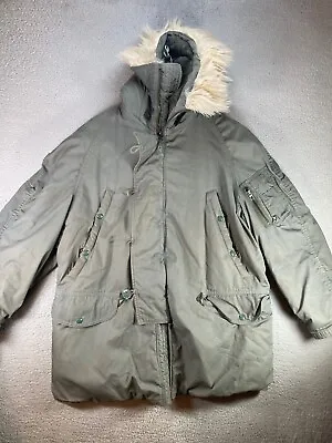 Propper Military Jacket Men Medium Green N3B Extreme Cold Weather Parka Faux Fur • $85