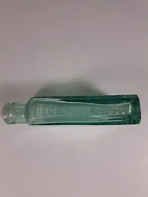 Vintage 3 In 1 Oil Green Glass Bottle  1 Oz - 3.75  H • $12.31