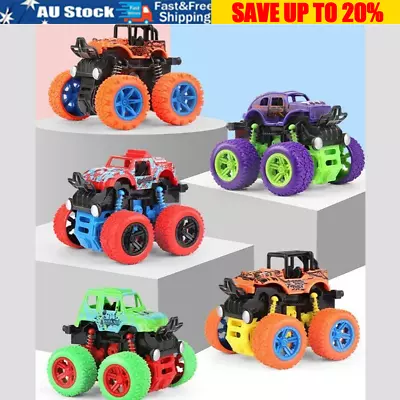 4WD Monster Truck Kids Model Buggy-Crawler Stunt Pull Back Diecast-Car Toy Gift • $9.68