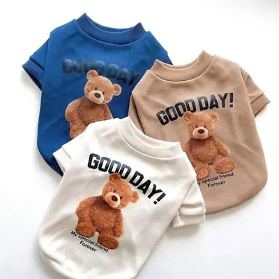 £5.78 • Buy Small Dog T-Shirt Vest Pet Puppy Cat Summer Clothes Coat Topper Outfit Costume