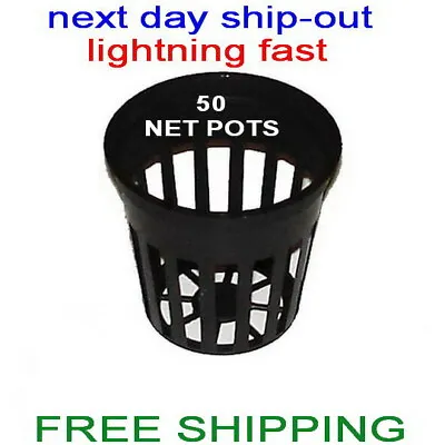 2  Inch NET POT CUPS 50 For HYDROPONIC GROW BOX SYSTEM And CLONE (FAST SHIP-OUT) • $12.99