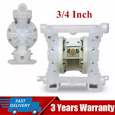 Chemical Air-Operated Double Diaphragm Pump Industrial 3/4inch Inlet & Outlet • $128.25