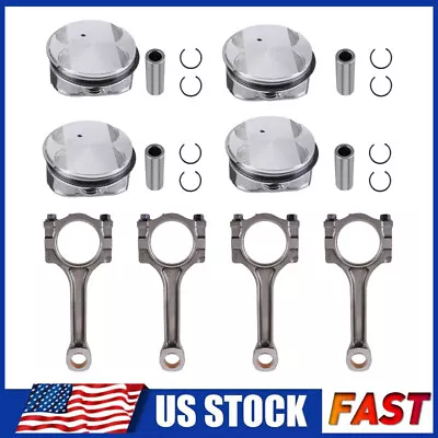 Pistons & Rings Connecting Rod Kit For Buick Chevrolet Gmc Saturn 2.4l Durable • $140.24