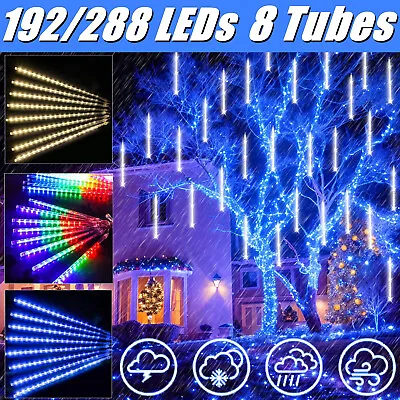 192/288LED Lights Meteor Shower Rain Tree String Light Garden Party Outdoor Xmas • $12.19