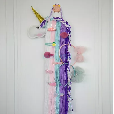$22.94 • Buy Unicorn Hair Bow Holder Organizer Clips Storage Headband Rack For Girls Room NEW