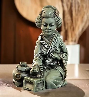 Asian Geisha Chalkware Statue Lady Figure 9  By Universal Statuary Corp • $26