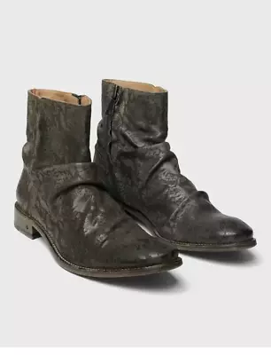 $698 New John Varvatos Morrison Sharpei Snake-Skin Motif Leather Boots 11.5 • $349.99