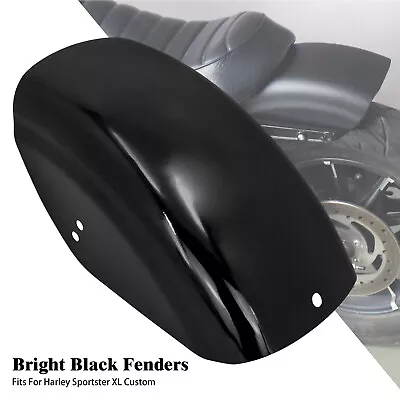 Flat Rear Fender Gloss Black Mudguard Fit For Harley Sportster XL 883 1986-2023 • $44.99