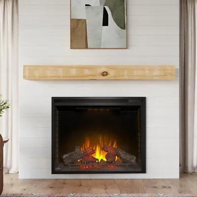 Country Living Reclaimed Wood Fireplace Mantel Shelf  48 Inch Matte Raw Finish • $119.99