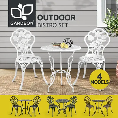$199.95 • Buy Gardeon Outdoor Setting Dining Chairs Bistro Set Patio Garden Furniture 3 Piece
