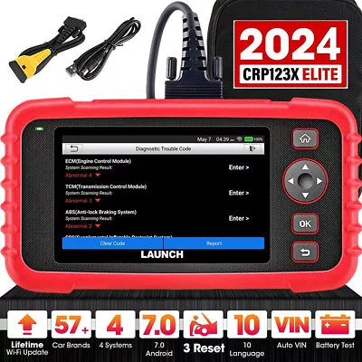 LAUNCH CRP123X Car OBD2 Scanner Diagnostic Scan Tool ABS SRS Engine Code Reader • $210.60