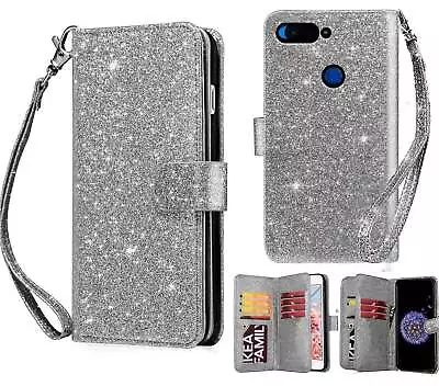 Xiaomi Mi 8 Lite Glitter Leather Triple Wallet Multi Card Slots Pockets • $11.55