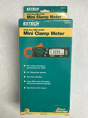 Extech 380947 True RMS 400A AC/DC Mini Clamp Meter - Brand New • $245