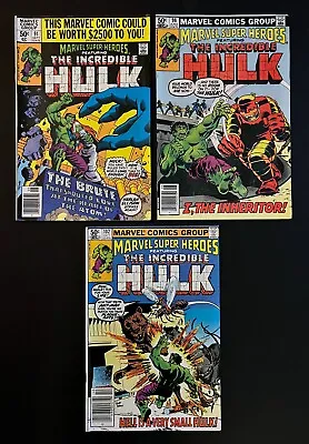 MARVEL SUPER HEROES INCREDIBLE HULK #91 98 102 Lot Marvel Comics 1980 • $13.19