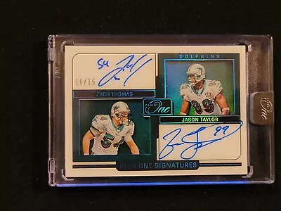 $125.50 • Buy 2022 Panini One Zach Thomas And Jason Taylor DUAL ON CARD Auto #/15 Dolphins