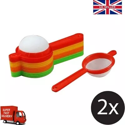 £2.99 • Buy 2Pcs Fine Tea Strainer Coffee Juice Food Sieve Nylon Mesh Scoop Strainer Filter 