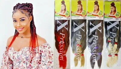 XPRESSION LAGOS BRAID Pre-Pulled Hair Extension(42″ & 46″)Pack Various Colours  • £5.30