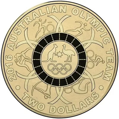$7.95 • Buy Australian Two Dollar $2 Coin - 2016 - Rio Olympic Games Black - Circulated