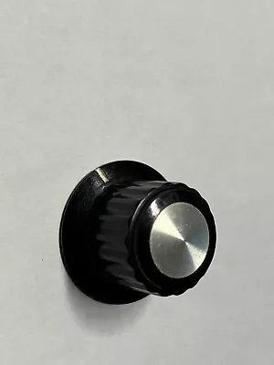 1- Vintage Guitar Amp Pointer Top Hat Control Knobs  1  3/16  Base  Black/silver • $14.99