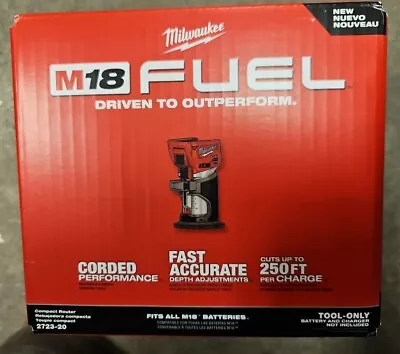 Milwaukee 2723-20 M18 FUEL Compact Router Brushless   Tool Only NEW IN BOX NEW  • $128.65