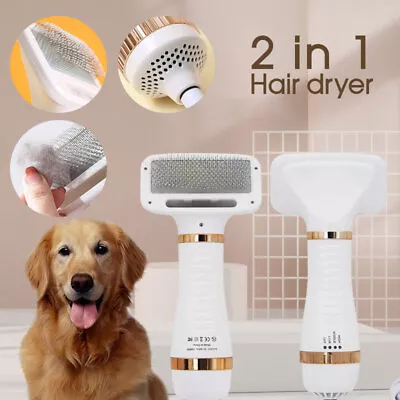 2-In-1 Portable Pet Hair Dryer Comb Brush Pet Grooming Cat Hair Comb Dog Dryer • $13.99