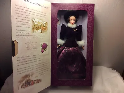 HOLIDAY TRADITIONS BARBIE New In Box Brown Hair-PURPLE Party Dress Hallmark • $15.91