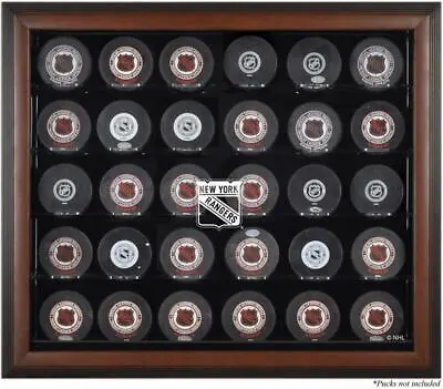 New York Rangers 30-Puck Brown Display Case - Fanatics • $209.99