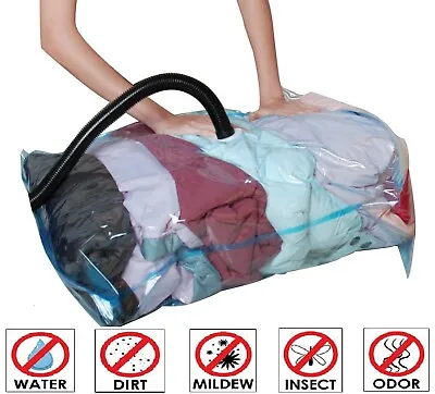 $23.85 • Buy 10 Pack: X6 Jumbo XL Large Thick Vacuum Space Saver Storage Bag + X4 Travel Bags