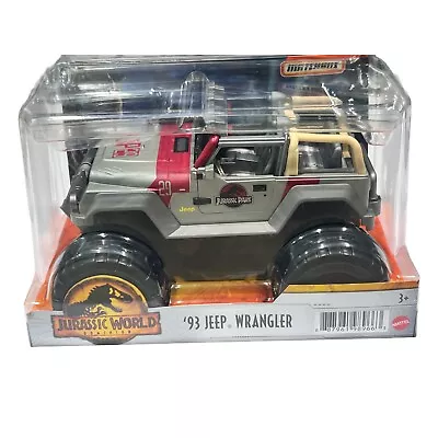 Matchbox Jurassic World 93 Jeep Wrangler 1:24 Scale Die-Cast Metal  • $27.95