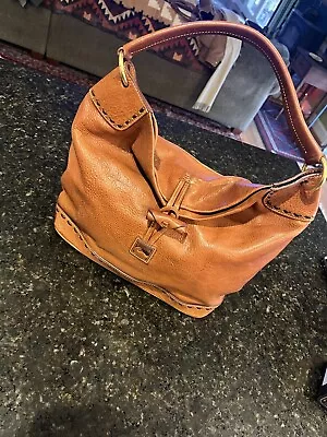 Dooney & Bourke Florentine Leather Toggle Sac NATURAL Tan Large Bag Purse • $80