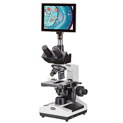 Amscope 40X-2500X Trinocular Halogen Compound Microscope + 9.7  Touchscreen • $940.99