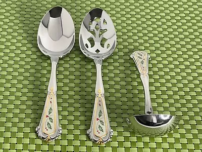 Lenox HOLIDAY Stainless Korea Holly Emblem Gold Accent Choice Flatware B23G • $36.75