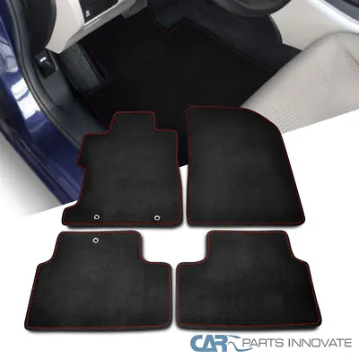 Fits Honda 06-10 Civic 2Dr Coupe Front & Rear Floor Mats Carpet W/ Red Stitch • $34.95