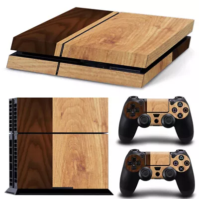 $14.95 • Buy Playstation 4 PS4 Console Skin Decal Sticker Wood +2 Controller Skin