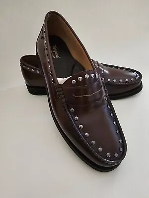 G.H. Bass Weejuns Studded Penny Loafers Womens Size 10 Brown Worn One Time • $15