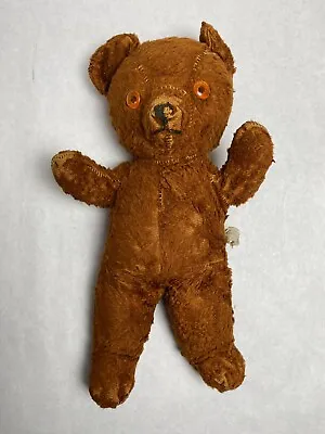 Vintage Antique Cubbi Gund Teddy Bear Stuffed Animal Glass Eyes Hand Stitched • $68.88