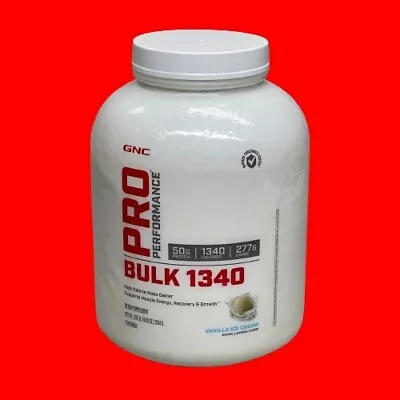 GNC PRO PERFORMANCE BULK 1340 MASS GAINER 7.5LBS VANILLA Exp. 01/25 | SEALED • $48.89