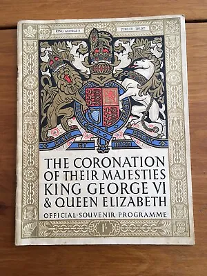 Official King George VI & Queen Elizabeth Coronation Souvenir Programme - 1937 • £4.99