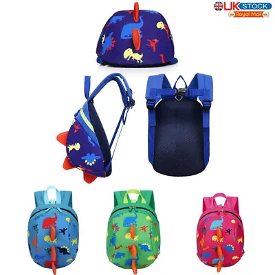Cartoon Kids Baby Toddler Dinosaur Safety Harness Strap Bag Backpack With Reins • £5.99