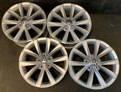 $895 • Buy (4) VW Volkswagen Golf Beetle EOS Jetta Passat Rabbit Wheels Rims + Caps 17 