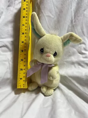 Precious Moments Tender Tails Dated Yellow Bunny Rabbit Plush 7  2000 • $8.95