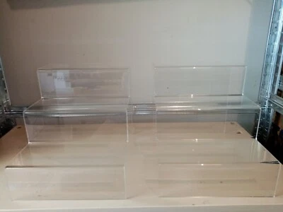 £12 • Buy 2 X Large Acrylic 3 Step Shoe Counter Display Stand-NO RES BARGAIN BUY!! 