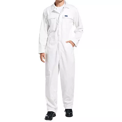 HISEA Men Coverall Long Sleeve Workwear Jumpsuit Mechanic Safety Overalls Pocket • $43.89