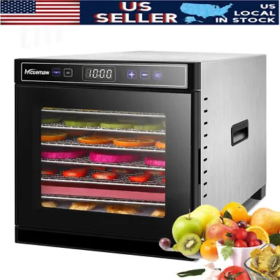 $72.99 • Buy 5/8 Trays Food Dehydrator Stainless Fruit Jerky Dryer Blower Commercial 600W