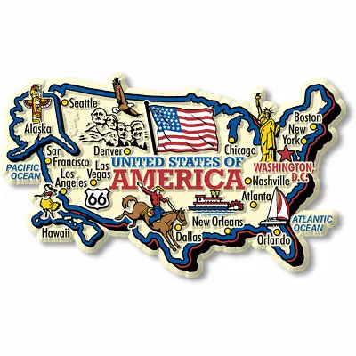 United States Jumbo Country Magnet By Classic Magnets • $8.99